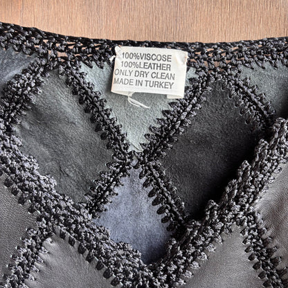 Vintage Patchwork Leather Top