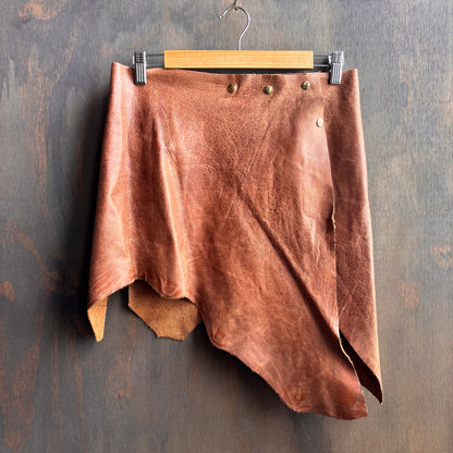 Handmade Tan Leather Skirt