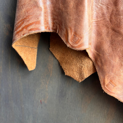 Handmade Tan Leather Skirt