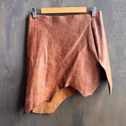 Handmade Tan Leather Skirt
