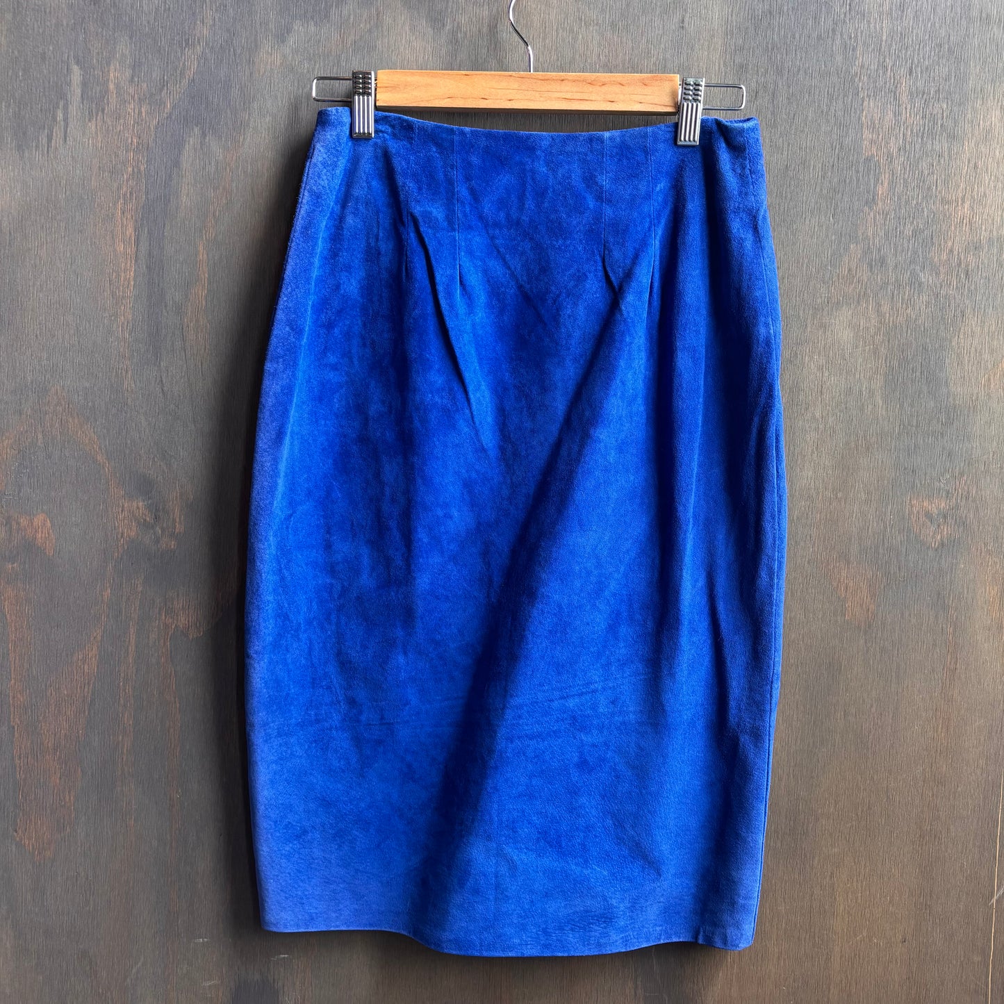 Cedars Blue Suede Skirt