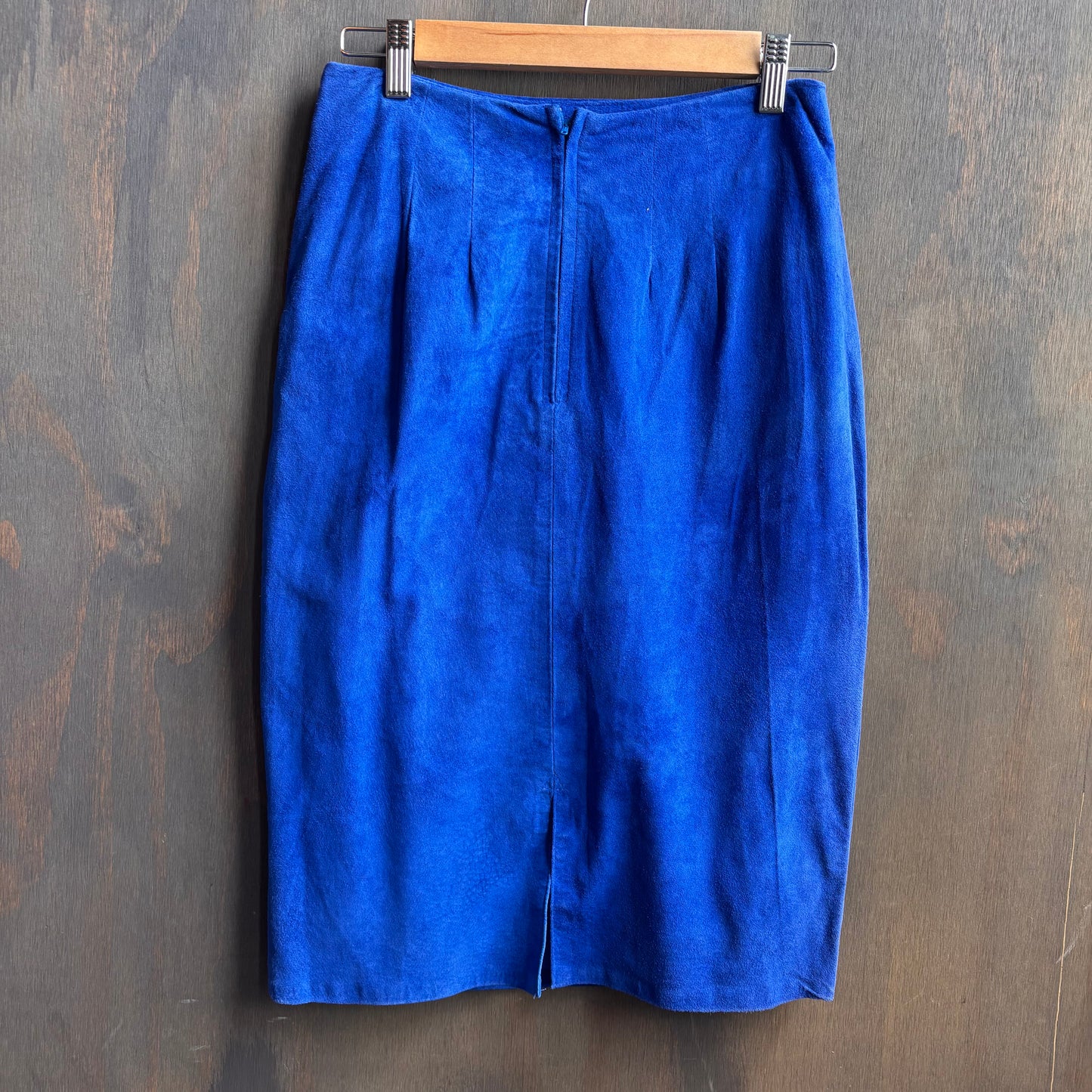 Cedars Blue Suede Skirt