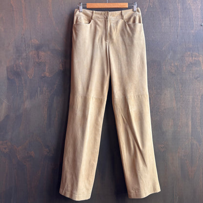 Beige Leather Pants