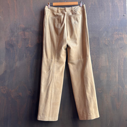 Beige Leather Pants