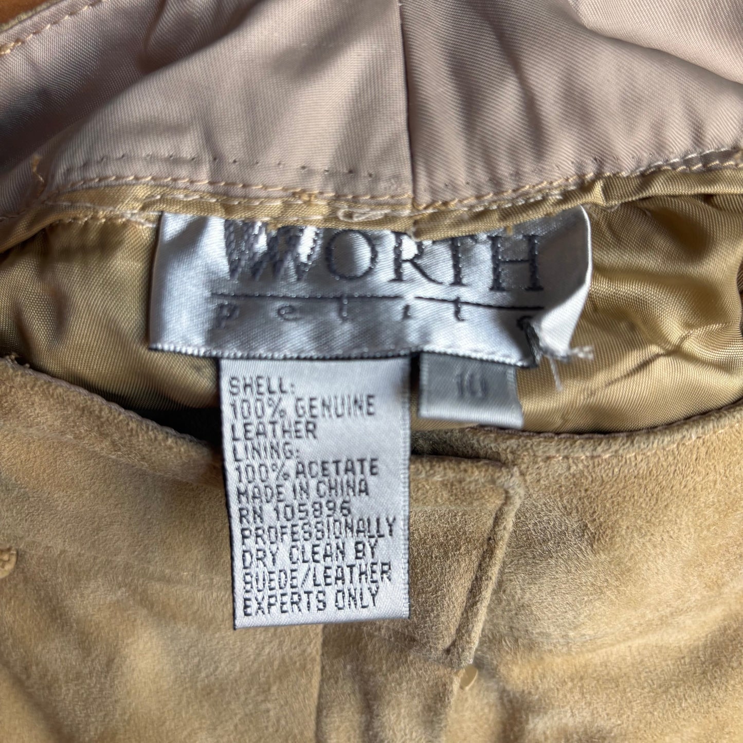 Beige Leather Pants