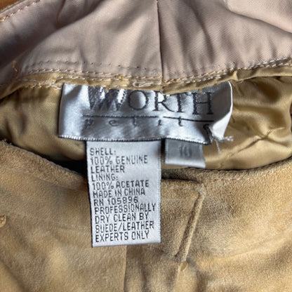 Beige Leather Pants