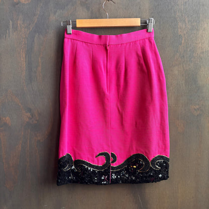 Vintage Hot Pink Silk Set