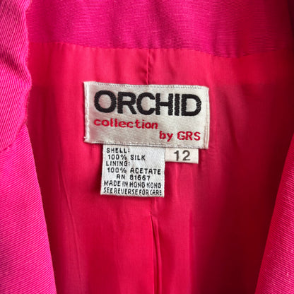Vintage Hot Pink Silk Set