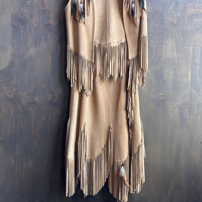 Vintage Indigenous Made Beige Leather Set