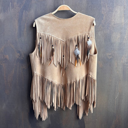 Vintage Indigenous Made Beige Leather Set