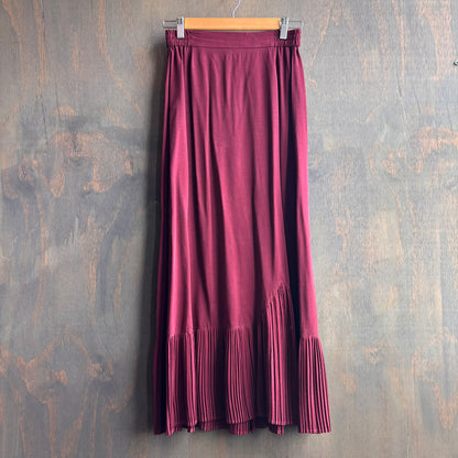 Longhorn Burgundy Ruffle Hem Skirt