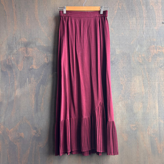Longhorn Burgundy Ruffle Hem Skirt