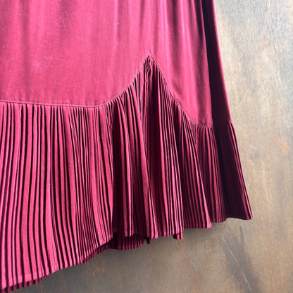 Longhorn Burgundy Ruffle Hem Skirt