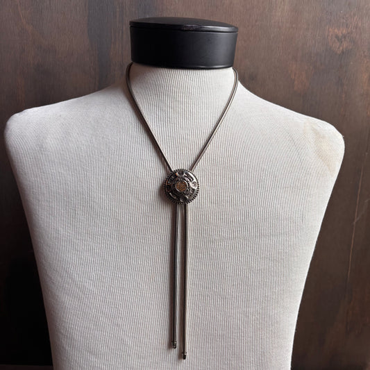 Steampunk Bolo on Metal Tie