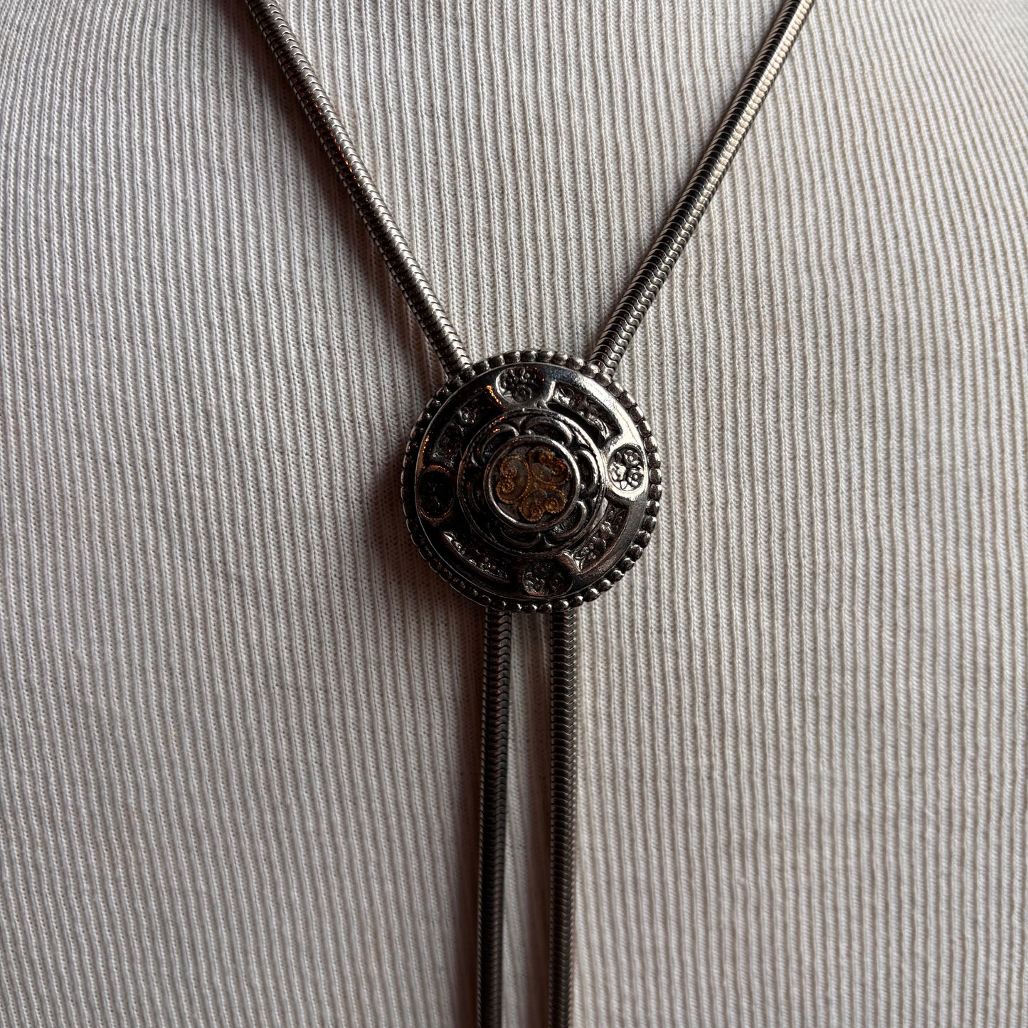 Steampunk Bolo on Metal Tie