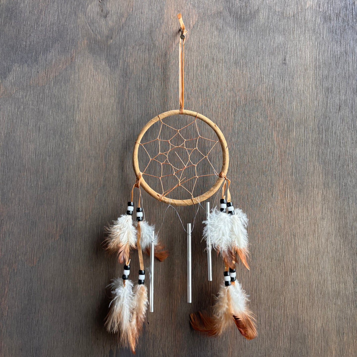 Tan 4" Dreamcatcher with Metal Chimes