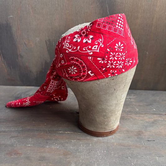 Red Paisley Head Wrap