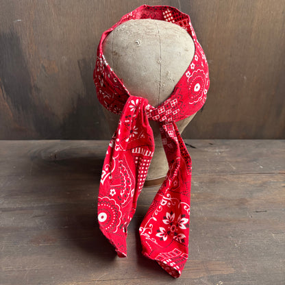 Red Paisley Head Wrap