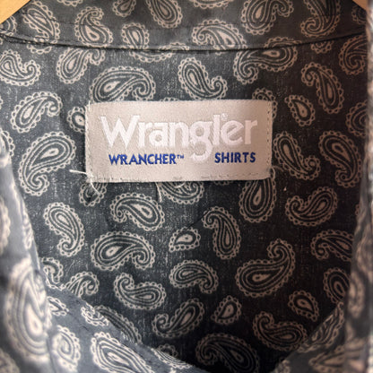 Wrangler Black Paisley Pearl Snap Shirt