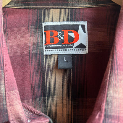 B&D Plaid Pearl Snap Shirt