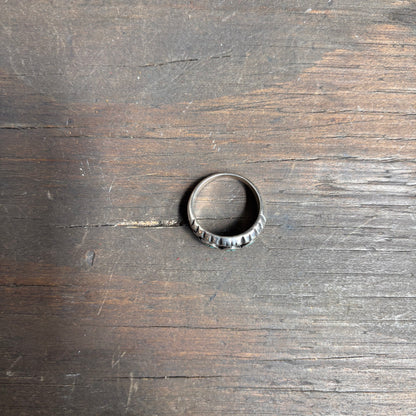 Silver and Turquoise Chip Ring