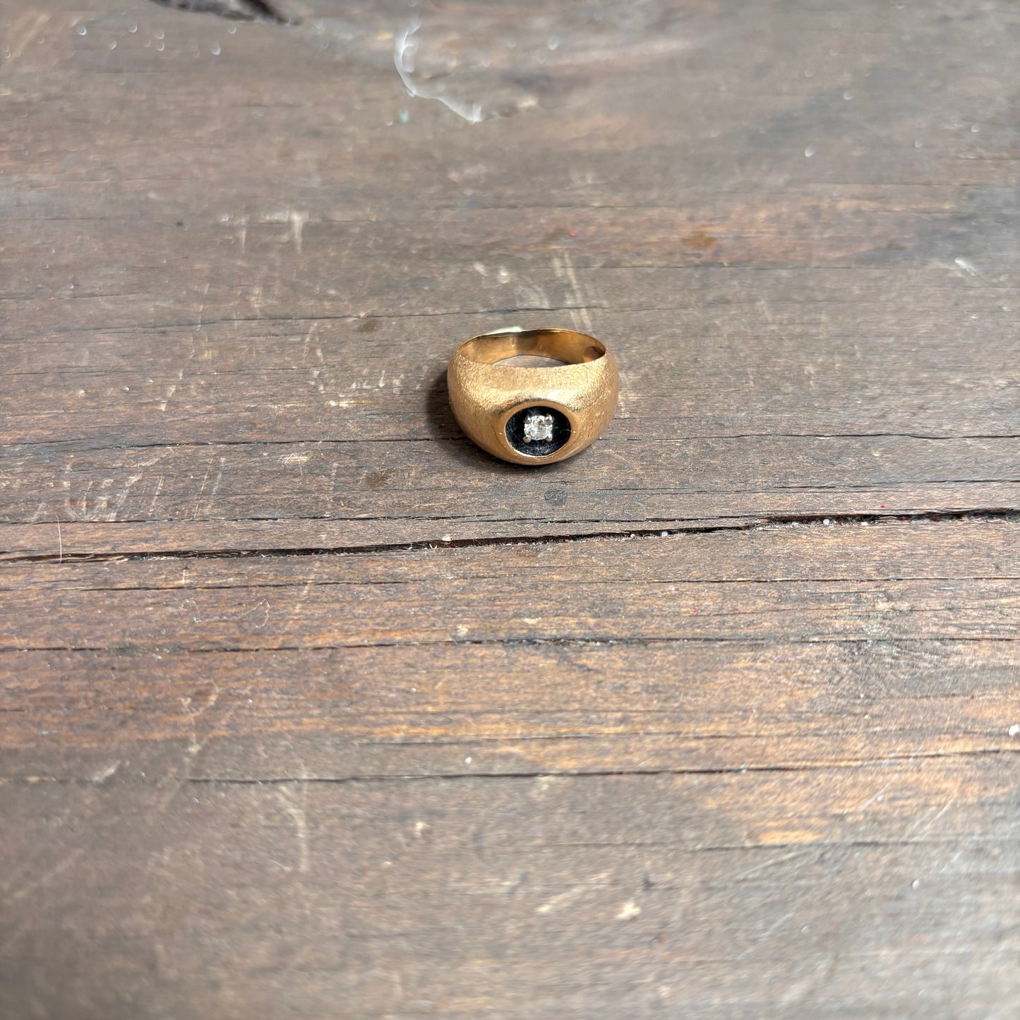 Brass Ring with Rhinstone
