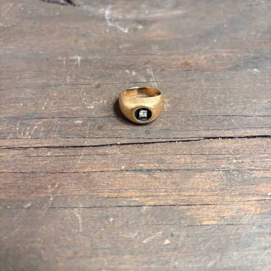 Brass Ring with Rhinstone