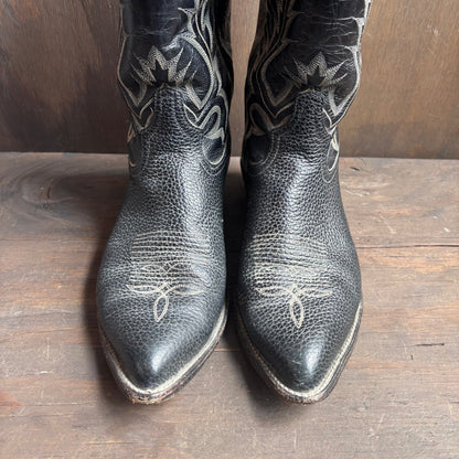 Tony Lama Black Leather Boots