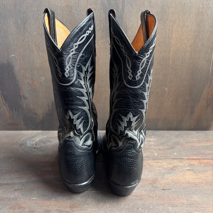 Tony Lama Black Leather Boots