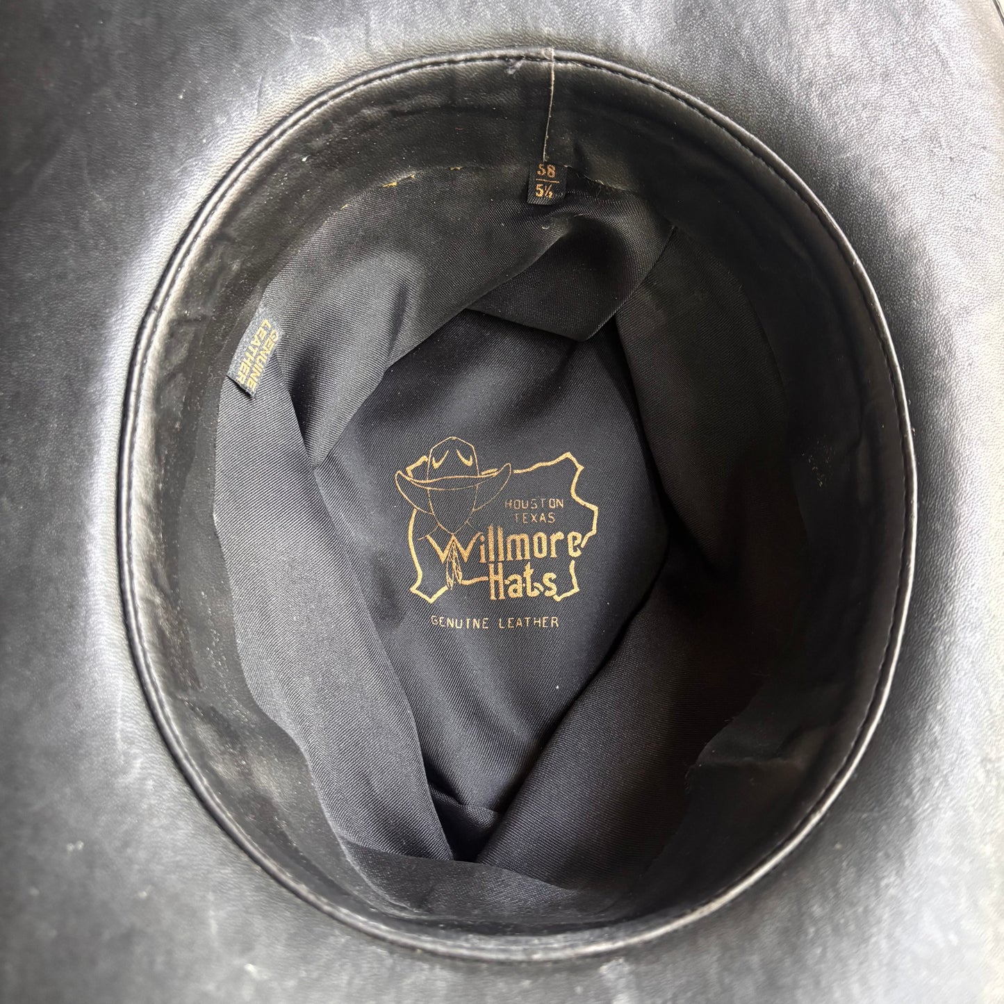 Vintage Black Leather Hat