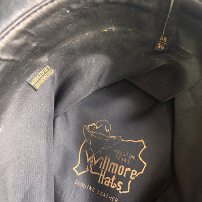 Vintage Black Leather Hat
