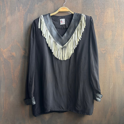 Art Porat Black Fringed Tunic