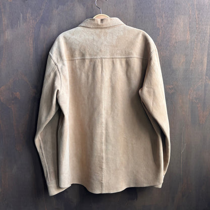 Vintage Polo Sport Beige Leather Shacket