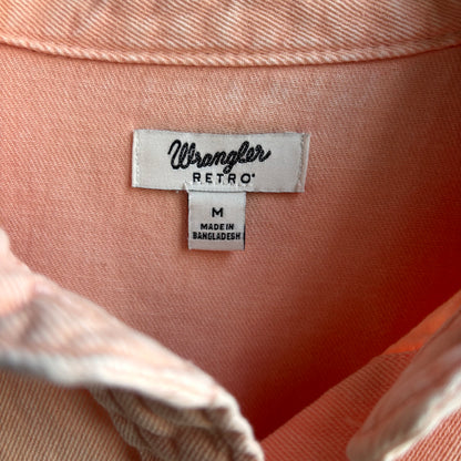 Wrangler Light Pink Denim Pearl Snap