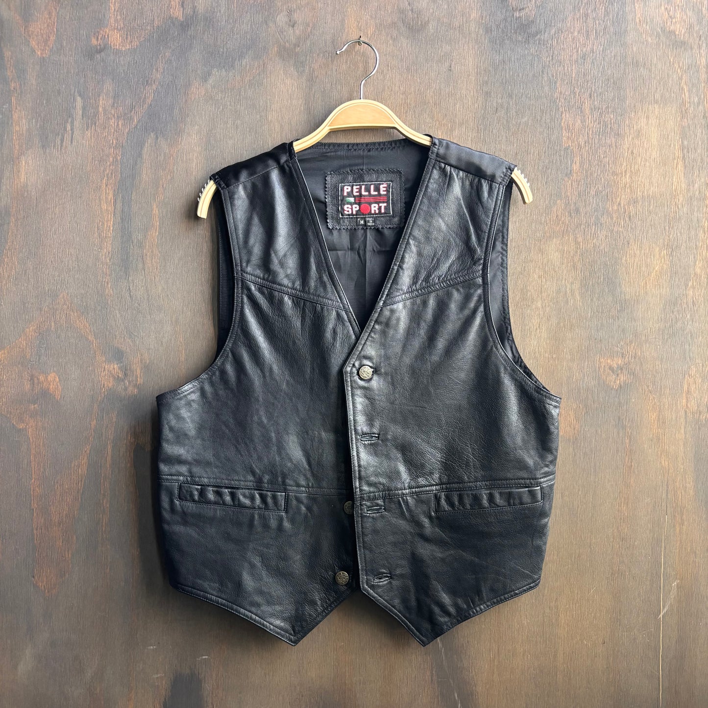 Pelle Sport Black Leather Vest
