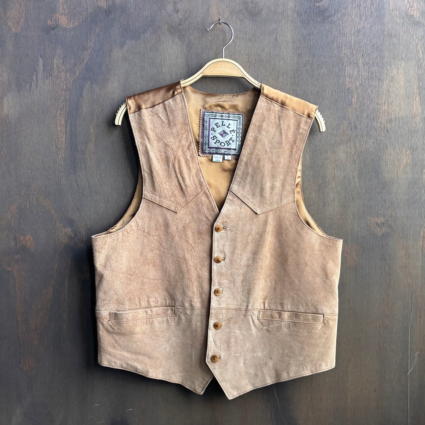 Pelle Sport Beige Leather Vest