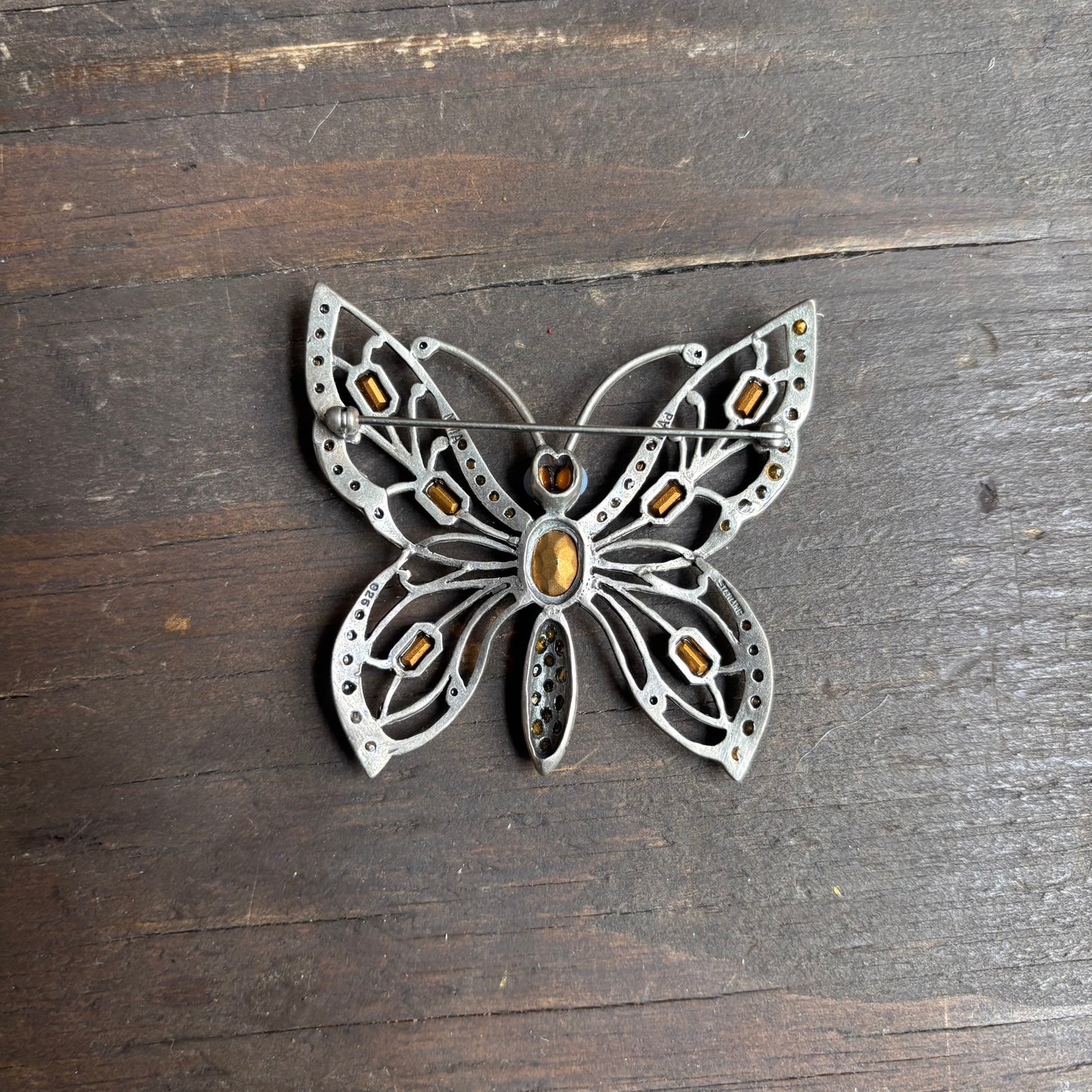 Sterling Silver Butterfly Brooch