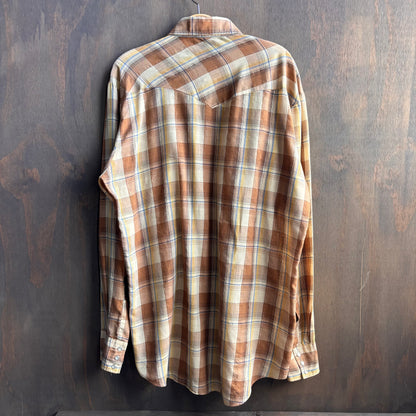 Vintage Plaid Pearl Snap