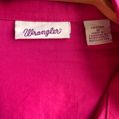 Wrangler Pink Rhinestone Pearl Snap