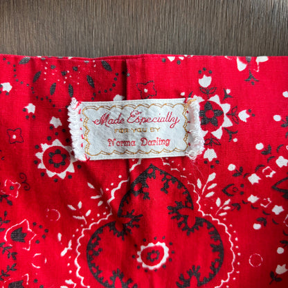 Vintage Red Paisley Square Dancing Set
