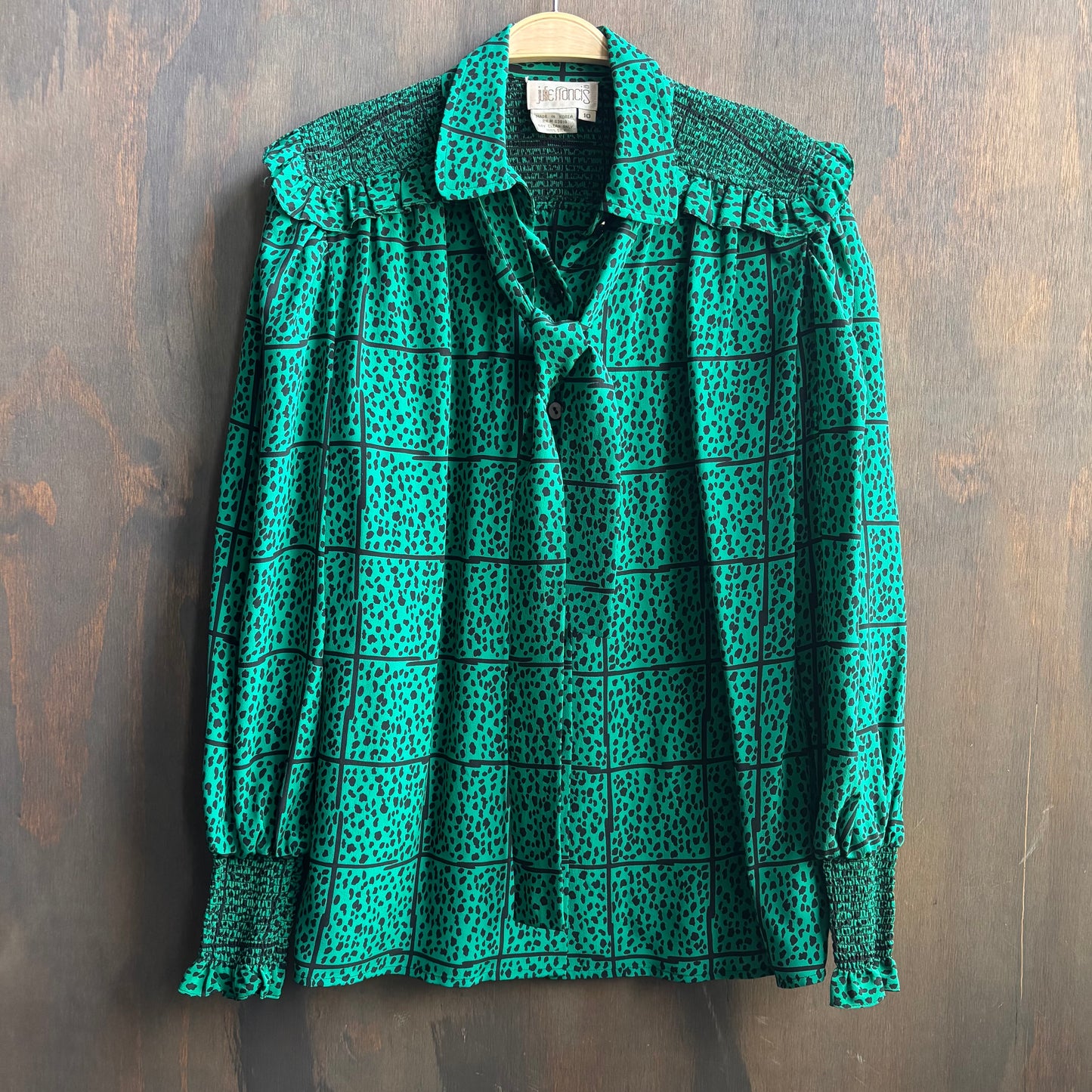 Vintage Judith Francis Green Silk Set