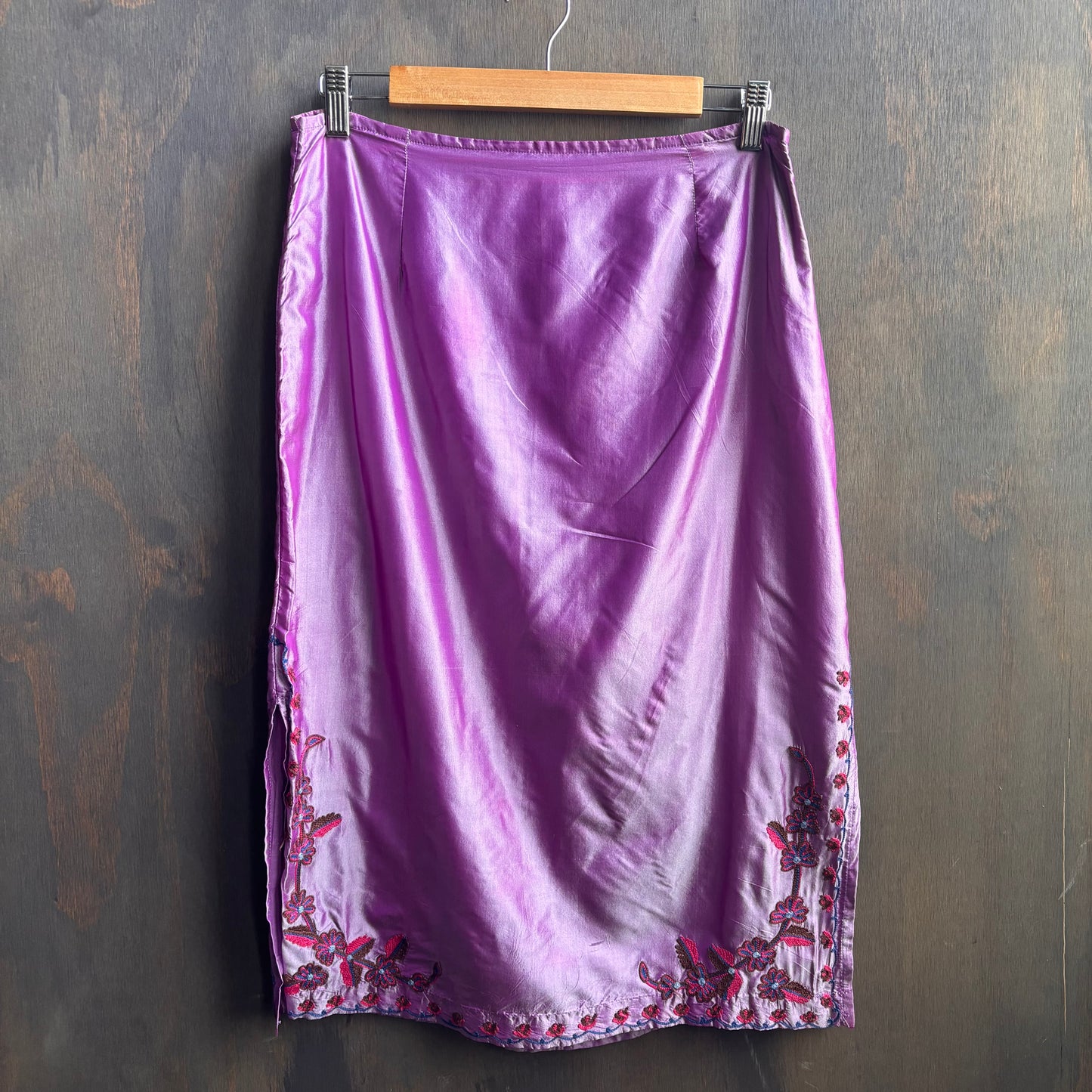 Vintage Free People Purple Silk Skirt