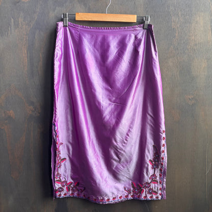 Vintage Free People Purple Silk Skirt