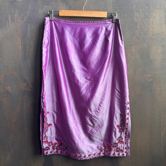Vintage Free People Purple Silk Skirt