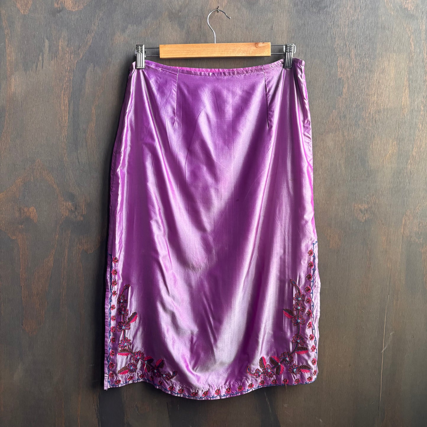 Vintage Free People Purple Silk Skirt