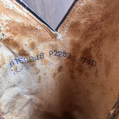 Vintage Dan Post Tan Stitched Leather Boots