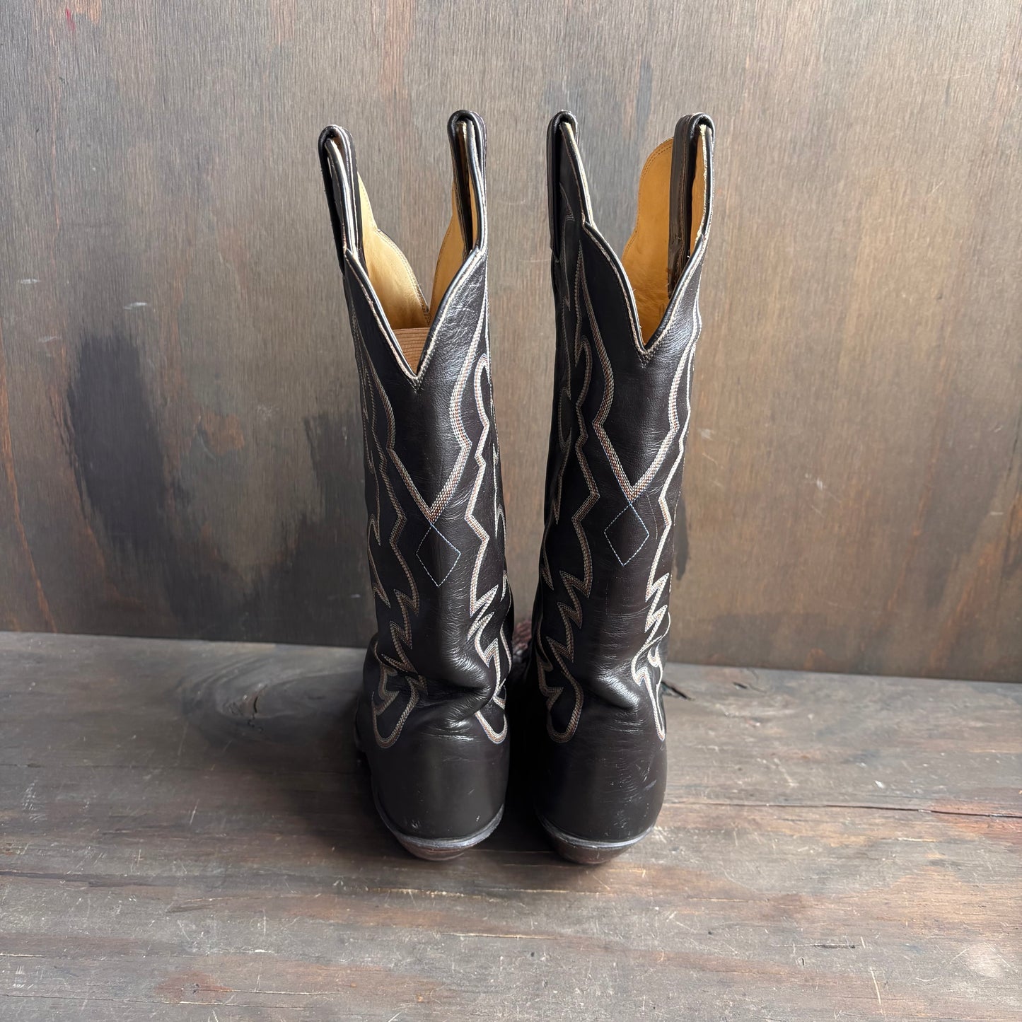Vintage Tony Lama Brown Reptile Foot Boots
