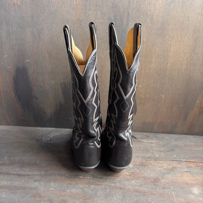 Vintage Tony Lama Brown Reptile Foot Boots