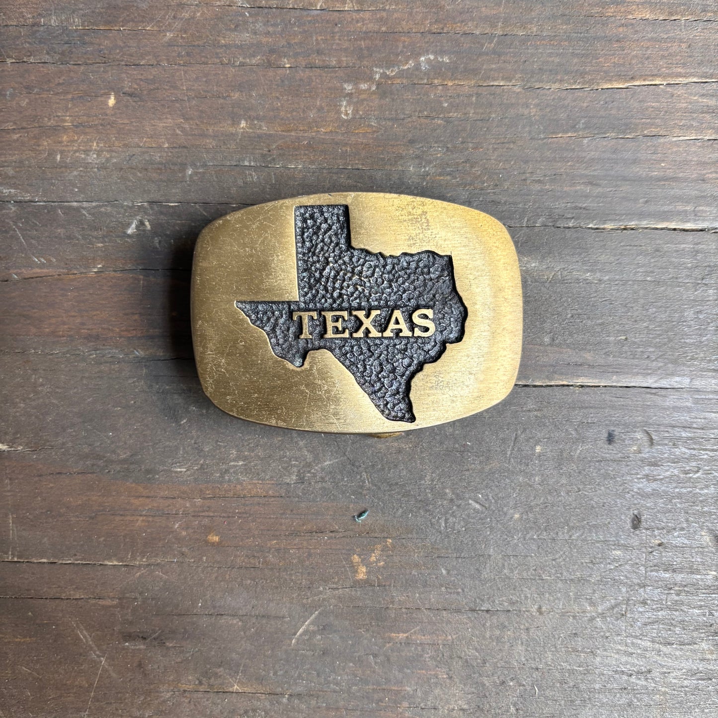 Vintage Brass Texas Belt Buckle