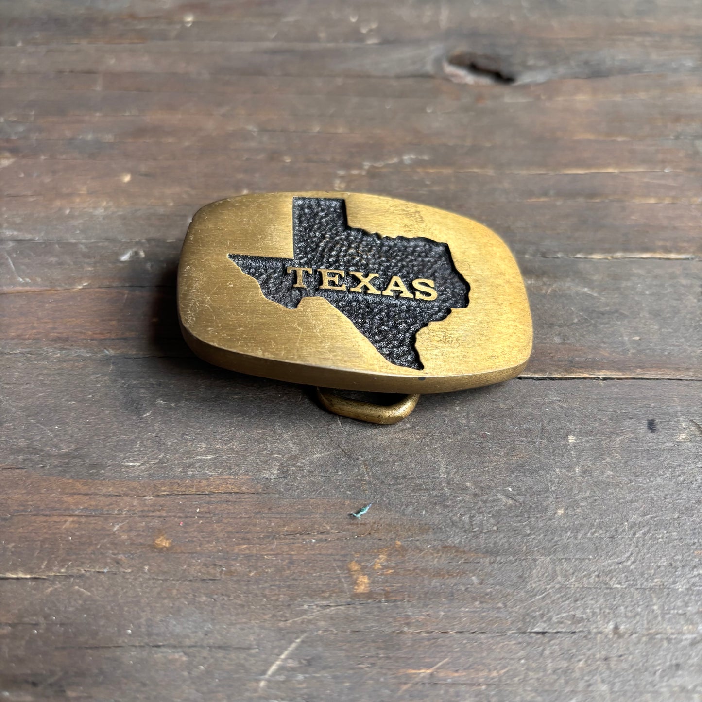 Vintage Brass Texas Belt Buckle